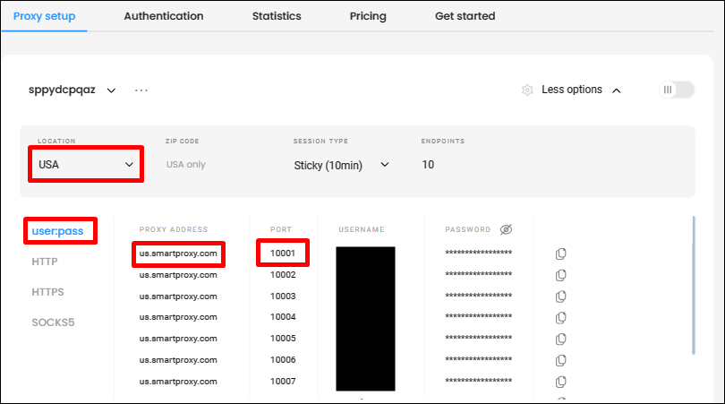 smart proxy setup